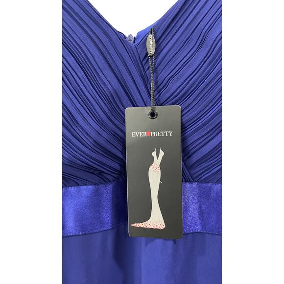 Long Chiffon Empire Waist Dress by EVER PRETTY with Short Flutter Sleeves size 8 - Picture 12 of 12